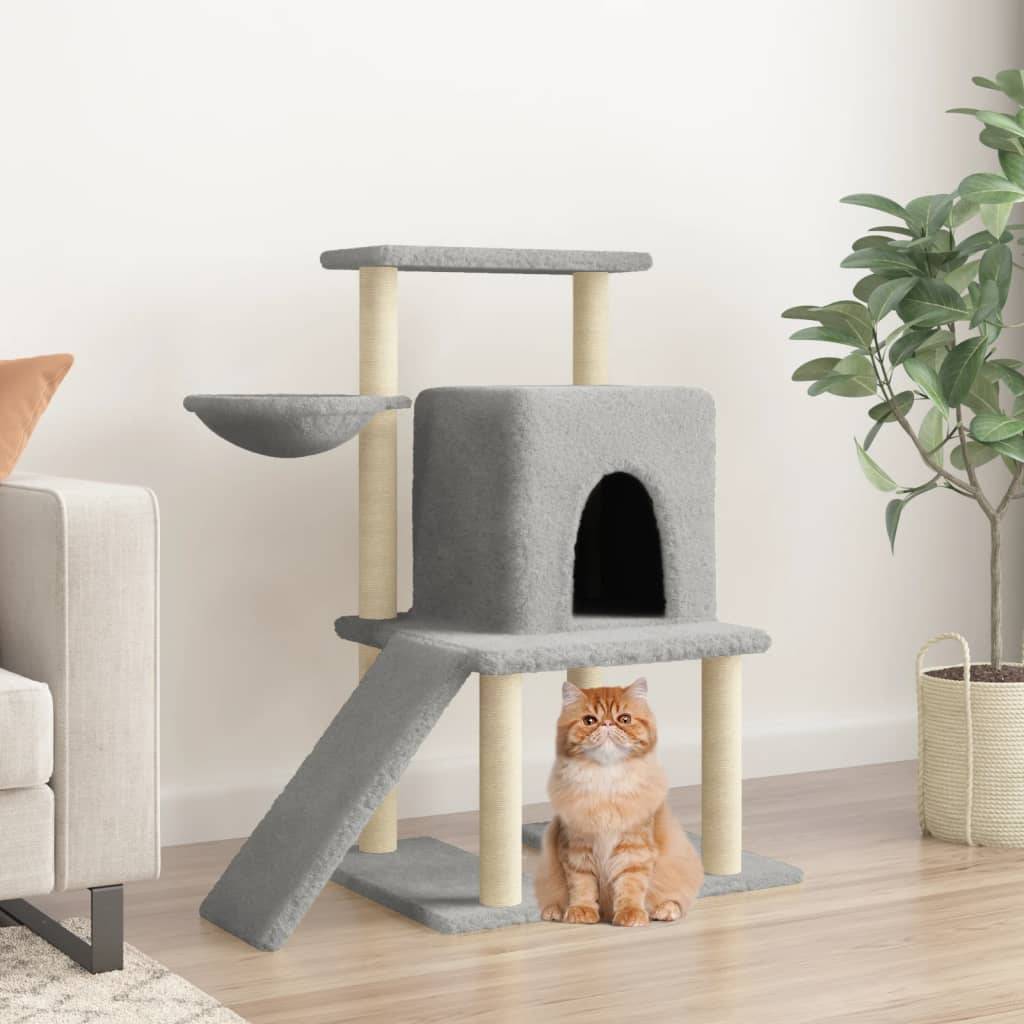 vidaXL Cat Tree with Scratching Posts Light