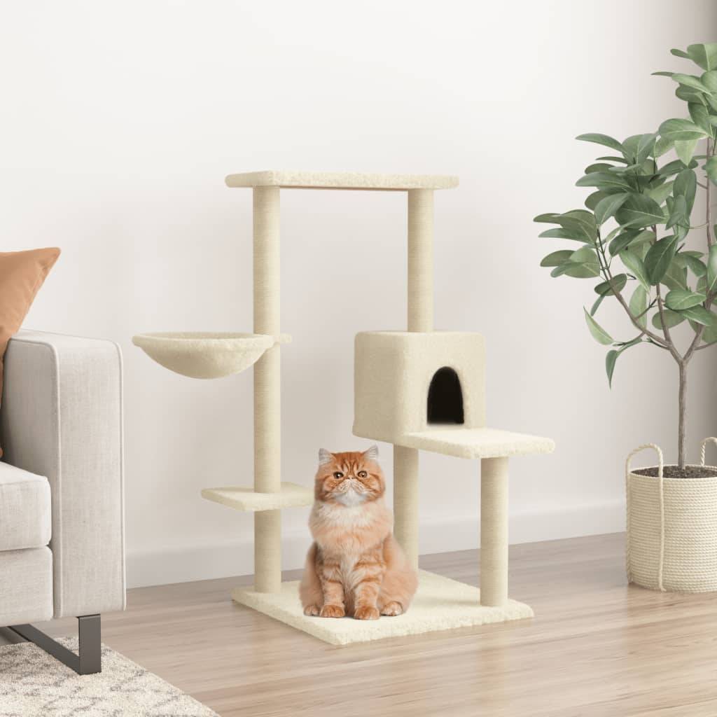 vidaXL Cat Tree with Scratching Posts Cream