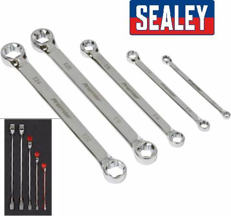 Sealey E6-E24 TRX STAR TORX RING DOUBLE RING SPANNER Cap Wrench