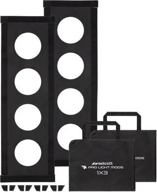 Westcott Pro Light Adjustable Corner System 1.5 Inch Hook Loop Lining Mods 2-Pack