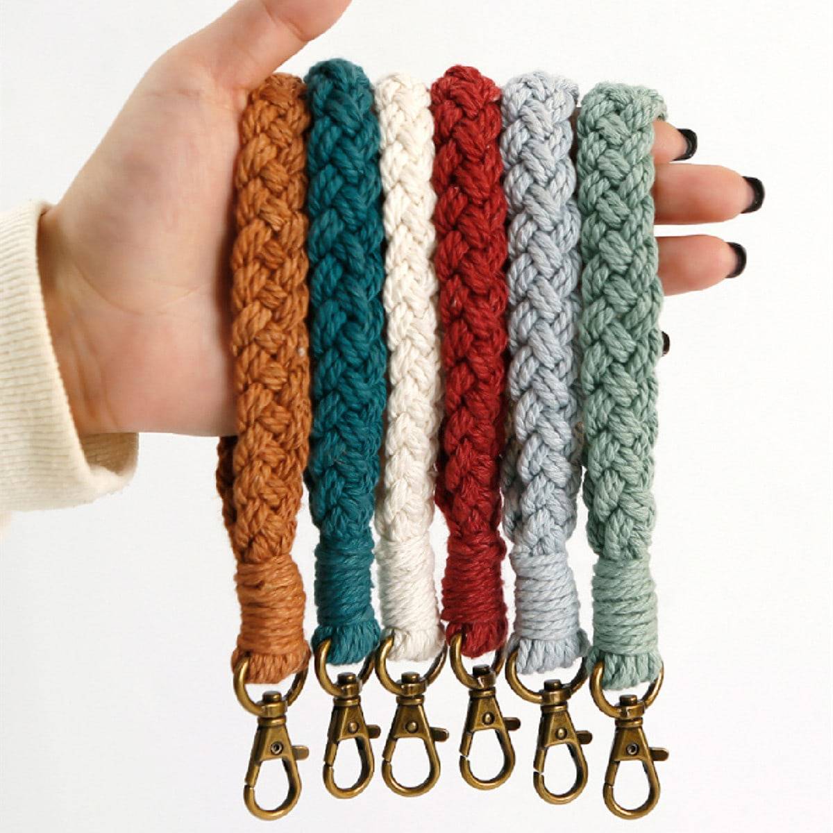 Shein 1pc Random Color Style Braided Keychain