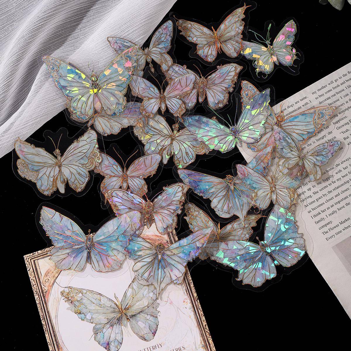 Shein 20pcs Butterfly Pattern Sticker, Creative Multi-purpose Decorative Sticker For Hand Account Decoration