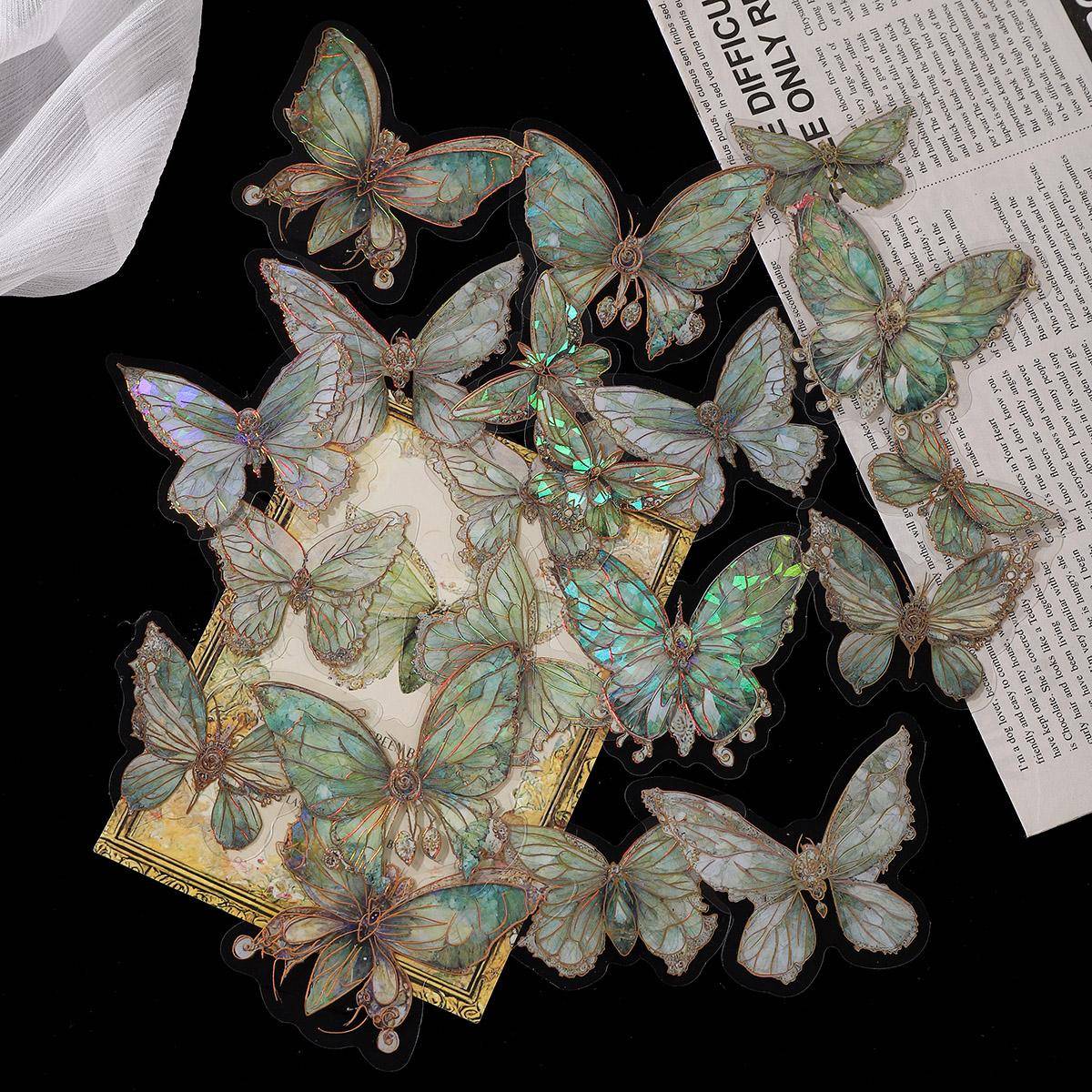 Shein 20pcs Butterfly Pattern Sticker, Creative Multi-purpose Decorative Sticker For Hand Account Decoration