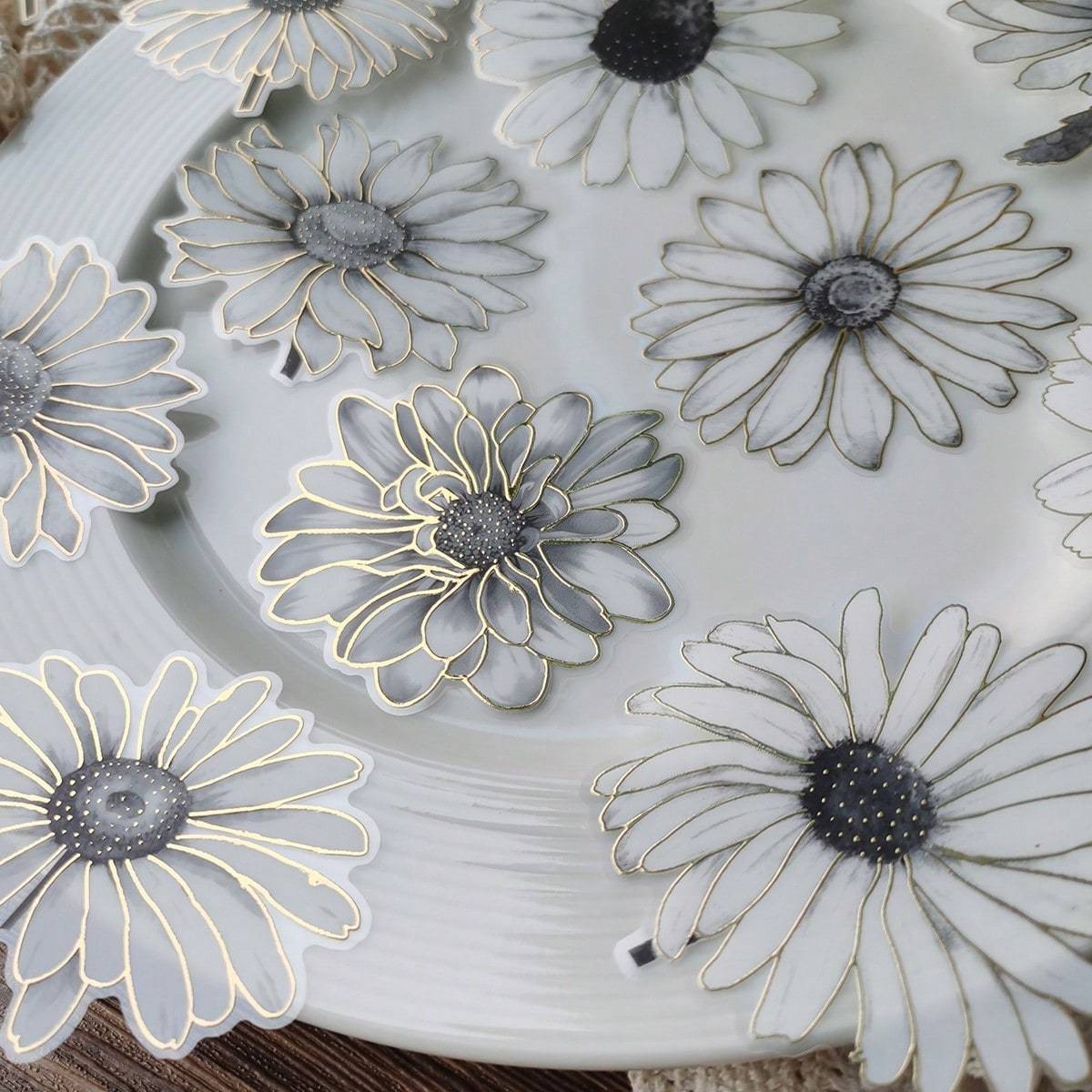 Shein 20pcs Flower Pattern Sticker