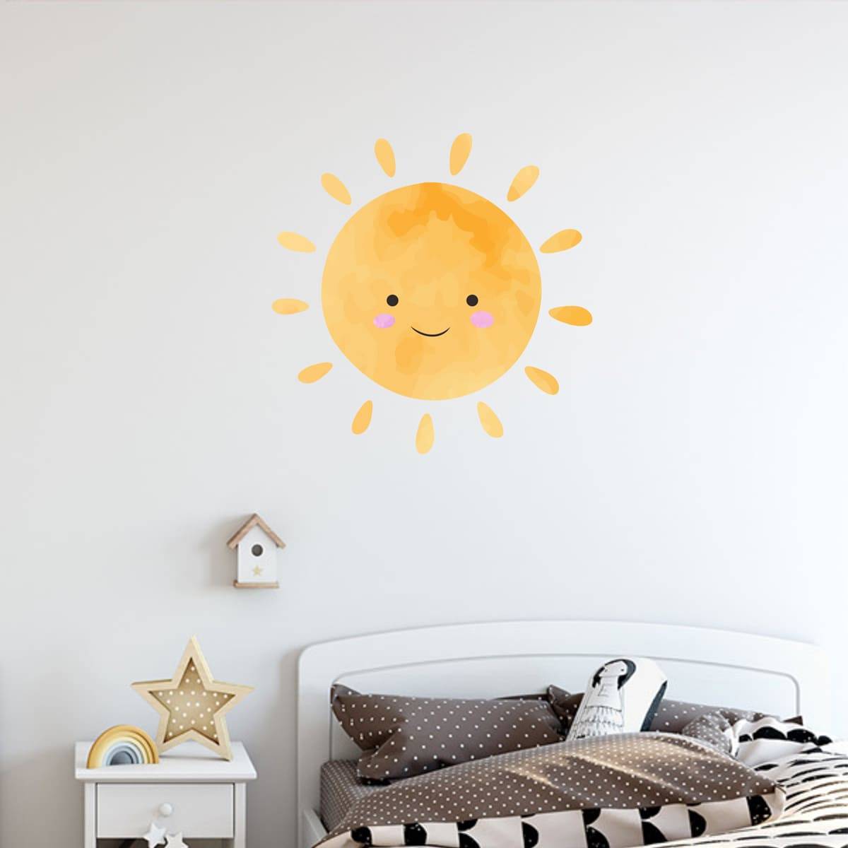 Shein Cartoon Sun Pattern Wall Sticker