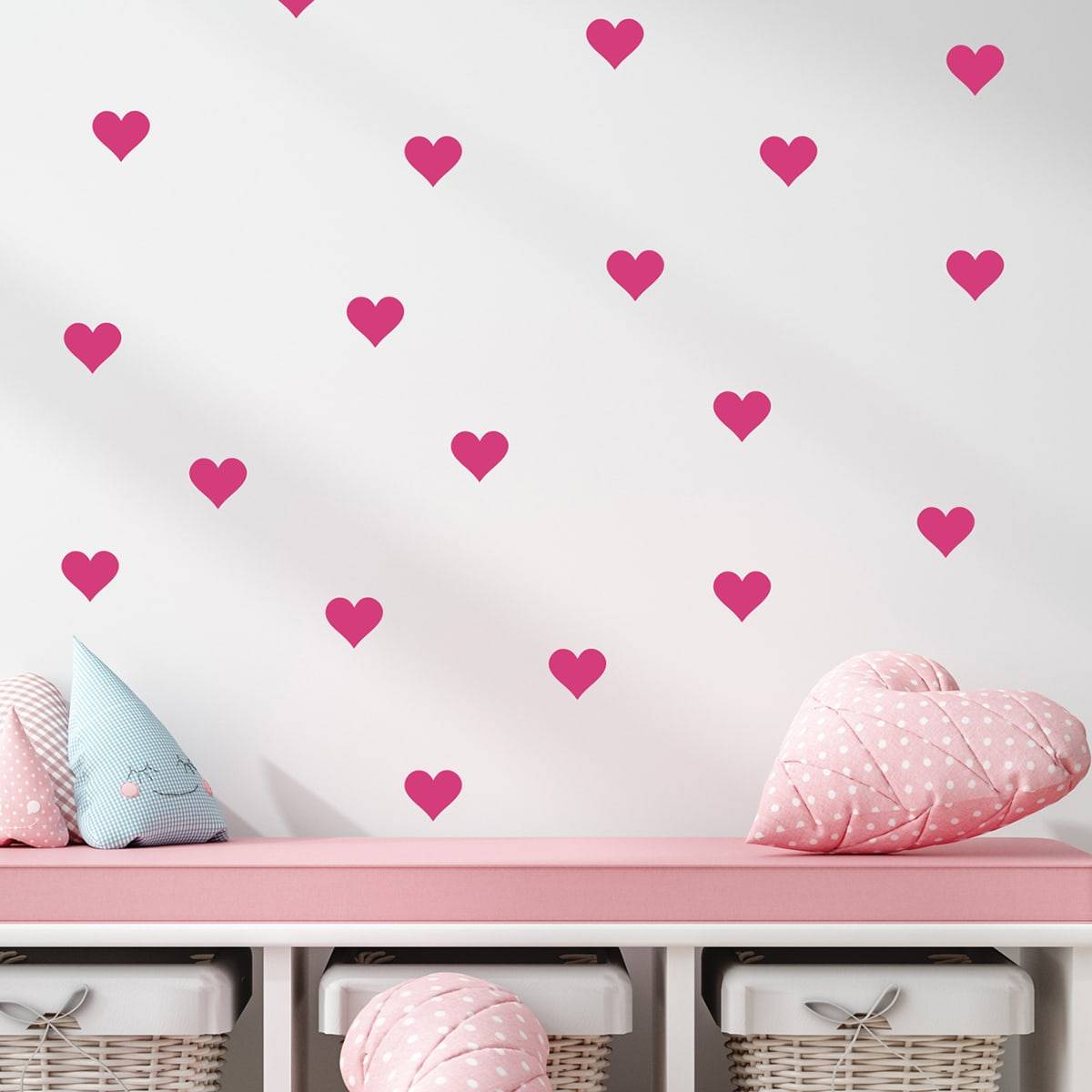 Shein 54pcs Heart Pattern Wall Sticker