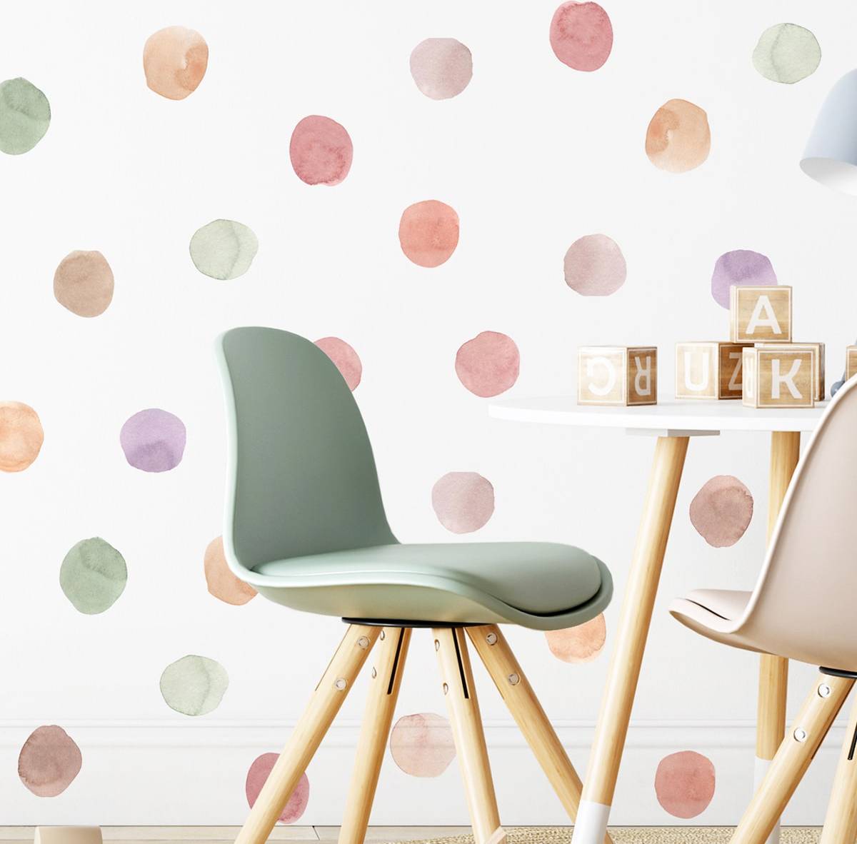 Shein 3pcs Dot Pattern Wall Sticker Set
