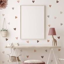 Shein 3pcs PVC Wall Sticker, Modern Heart Pattern Decal