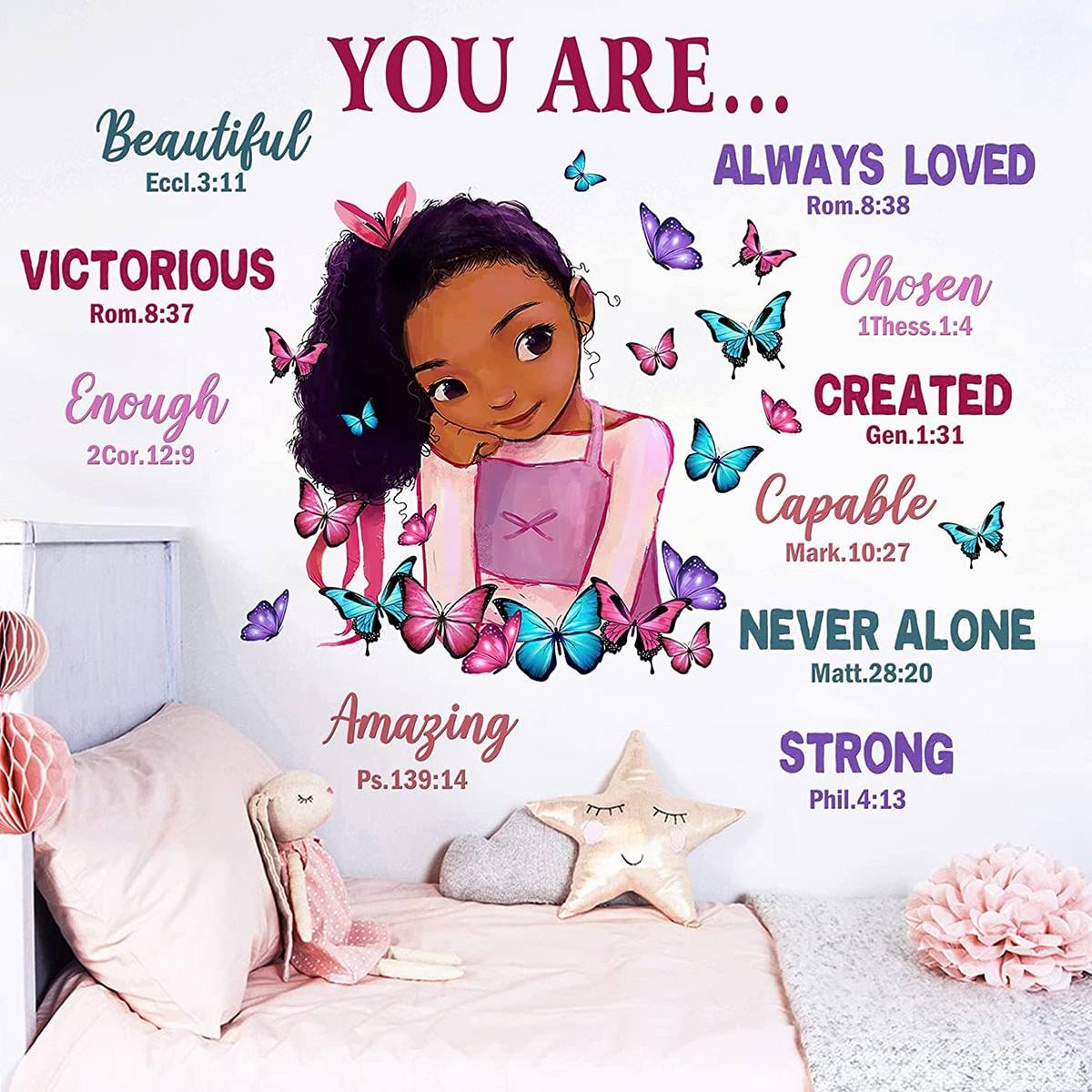 Shein Cartoon Girl Pattern Wall Sticker