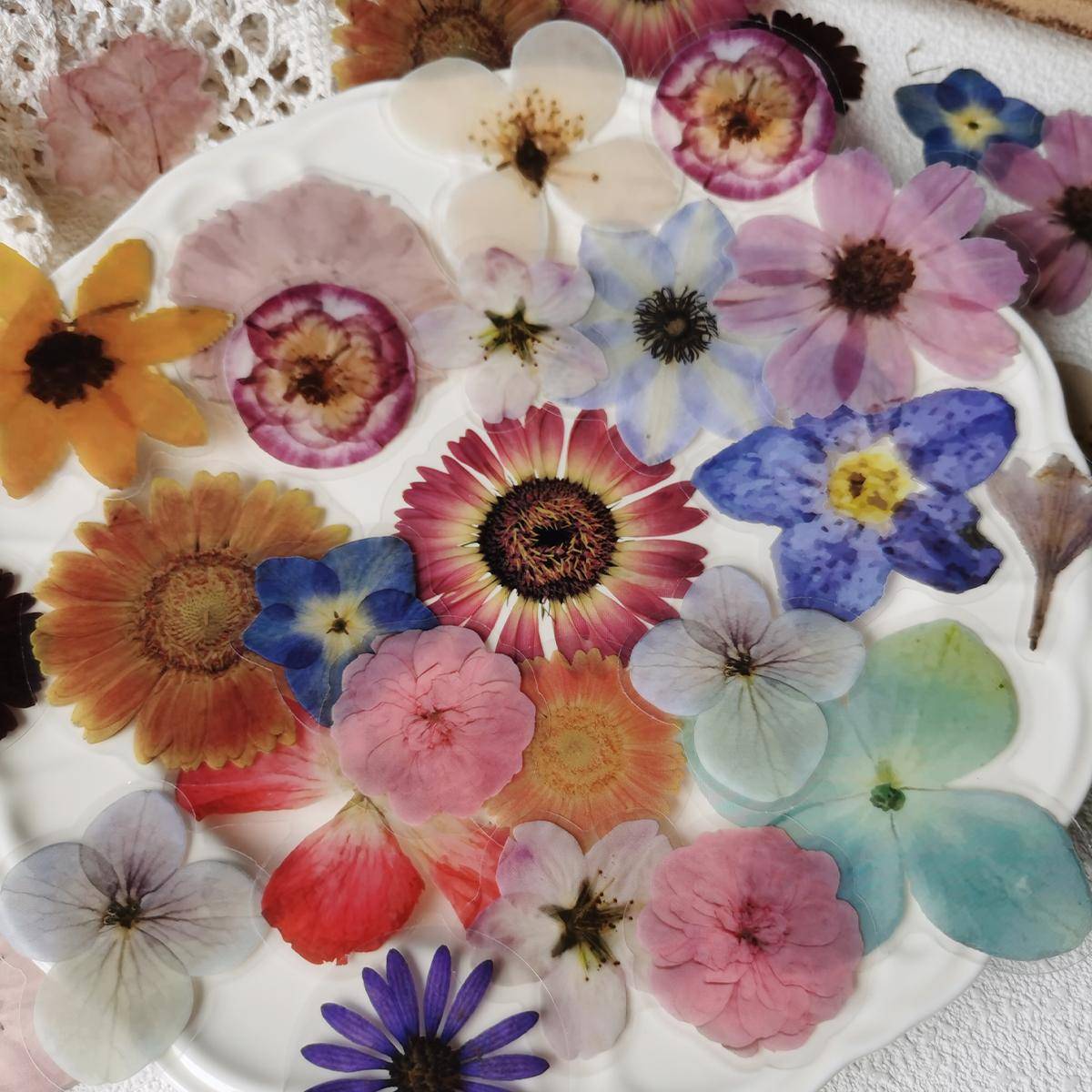 Shein 40pcs Flower Pattern Assorted Sticker