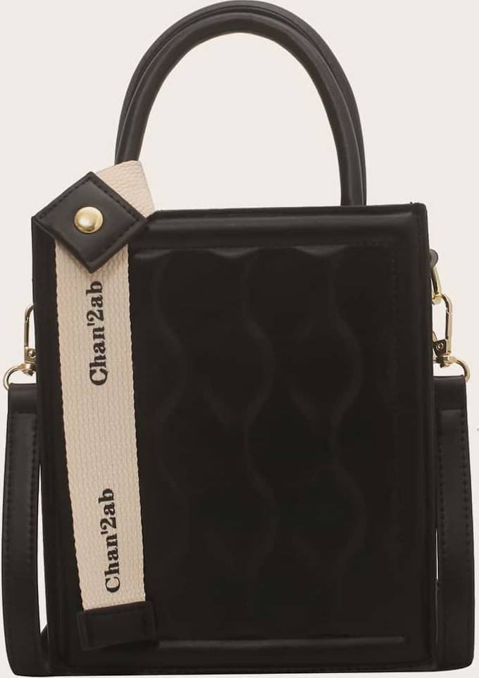 Shein Mini Geometric Embossed Square Bag