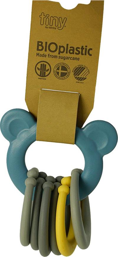 Tiny Bio Hard Teether Ring Chain Blue