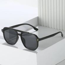 Shein Tortoise Shell Color Square Frame Double Bridge