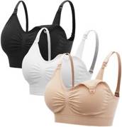 Shein Maternity Solid Ruched Nursing Bra 5pack