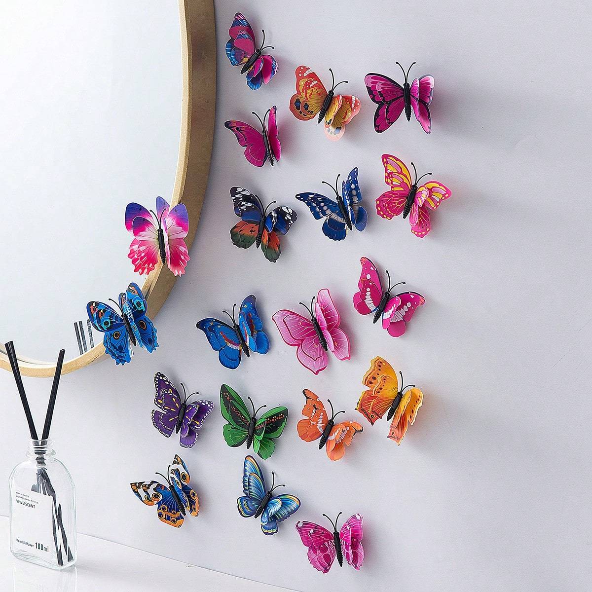 Shein 60pcs Plastic Wall Sticker Set