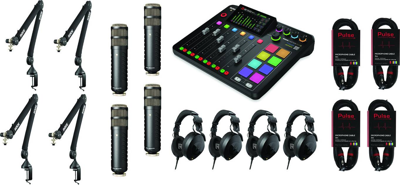 RØDE Rodecaster Pro II Professional Bundle 4-Pack