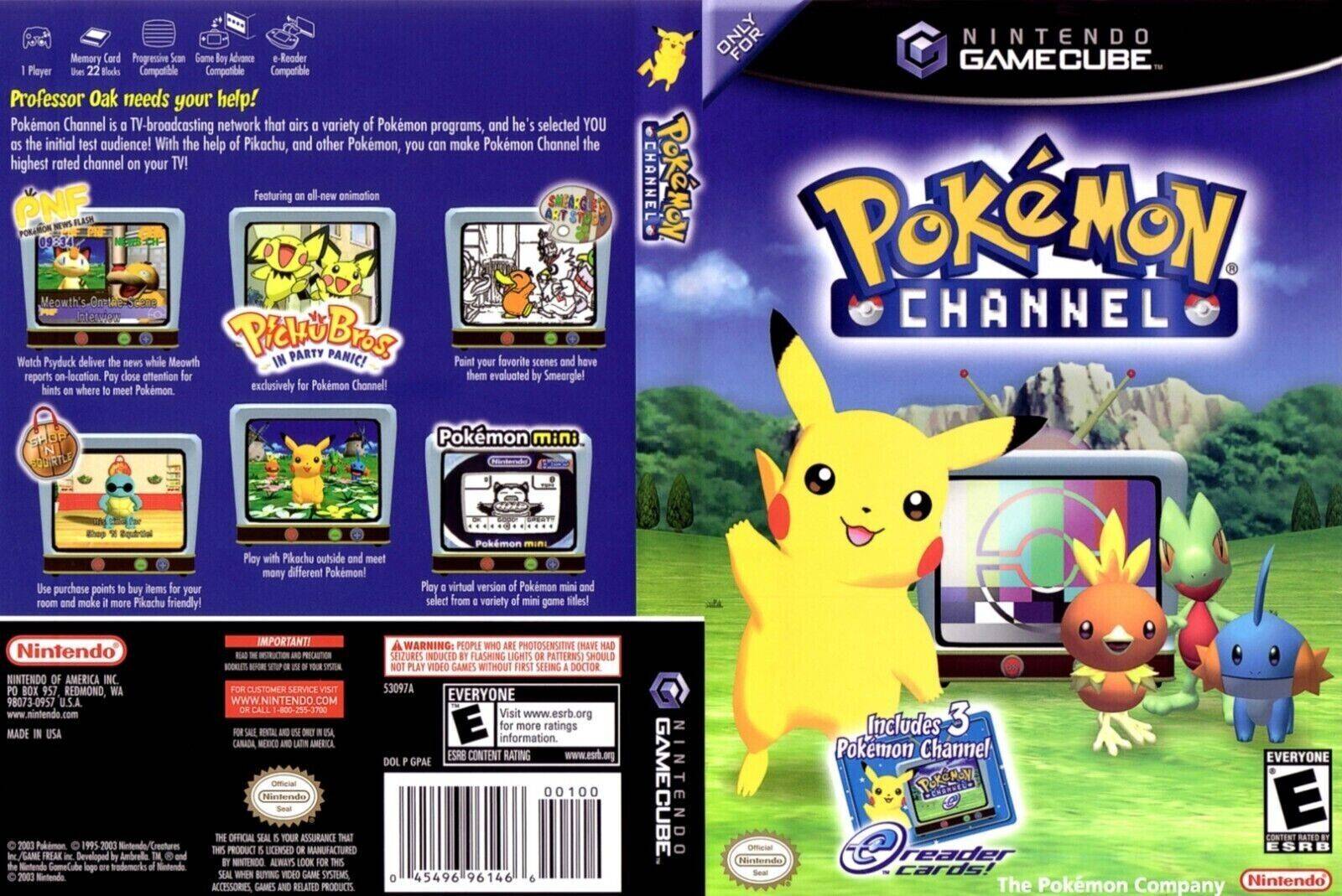 Nintendo Pokémon Channel GameCube Inlay Only