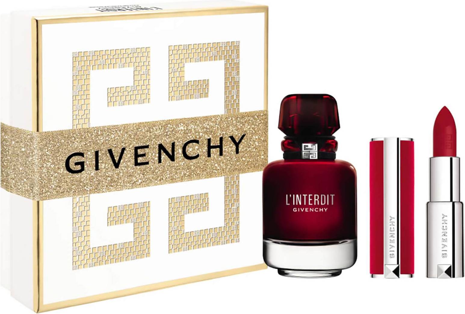 Parfym mini set Givenchy L'Interdit Rouge Gift Set EdP 50ml + Mini Lipstick