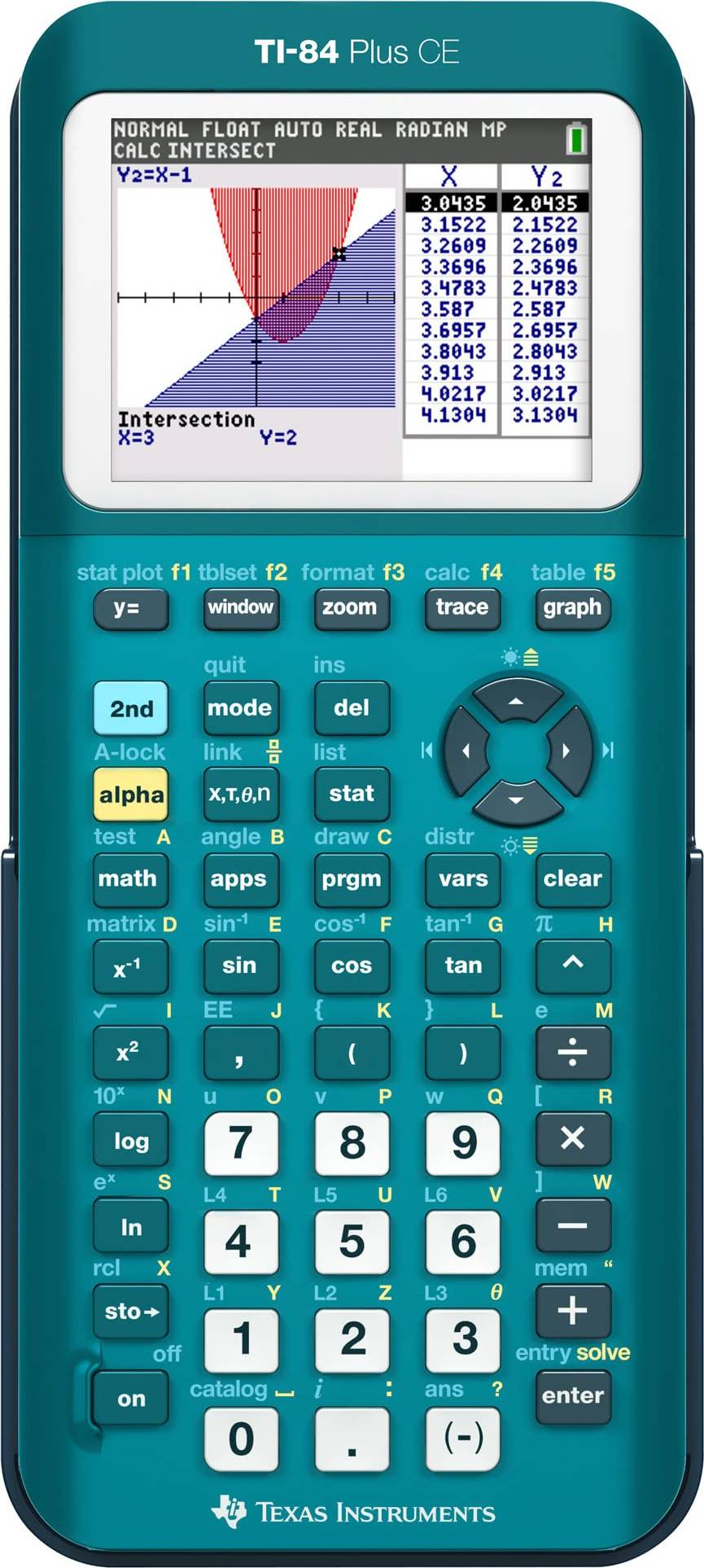 Texas Instruments TI-84 Plus CE Color Graphing Calculator, Teal Metallic
