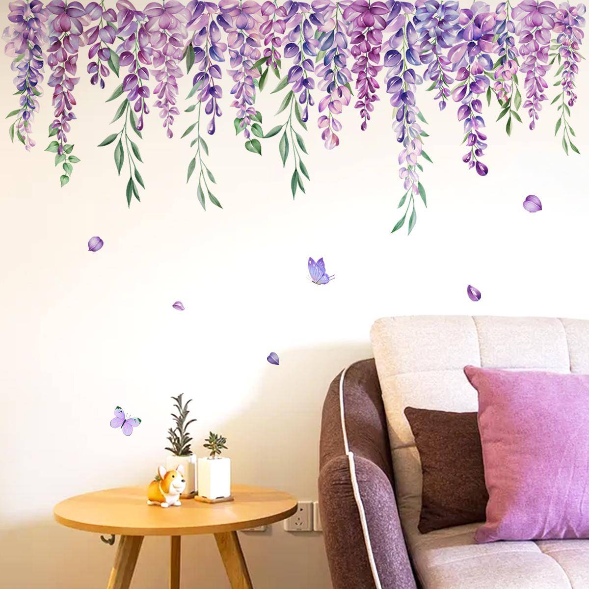 Shein Wisteria Butterfly Pattern Wall Sticker