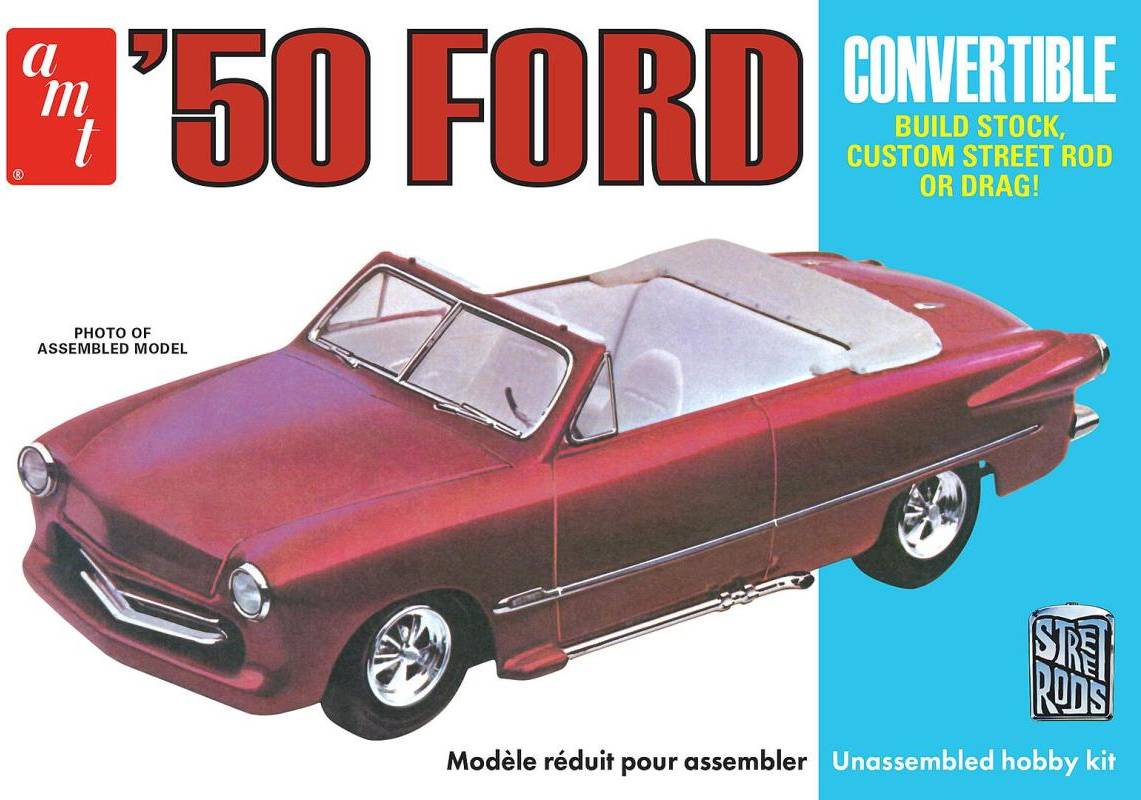 Scale Amt 1950 Ford Convertible Street Rods Edition Scale Model Kit