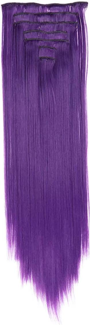 Long hair extensions Shein 22 Inches Long Straight Synthetic Hair Extensions 7pcs Set
