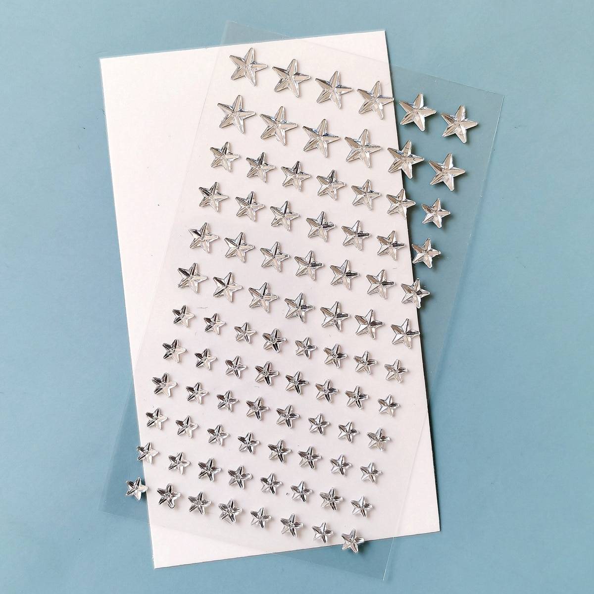 Shein Star Design Rhinestone Decorative Sticker
