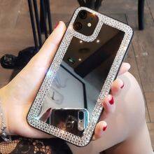 Shein Apple Luxury 3-Rows Crystal Rhinestone Bumper Case