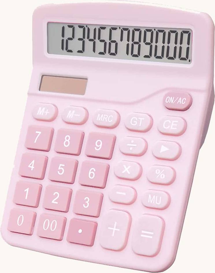 Shein Solid Color Digital Pink Calculator
