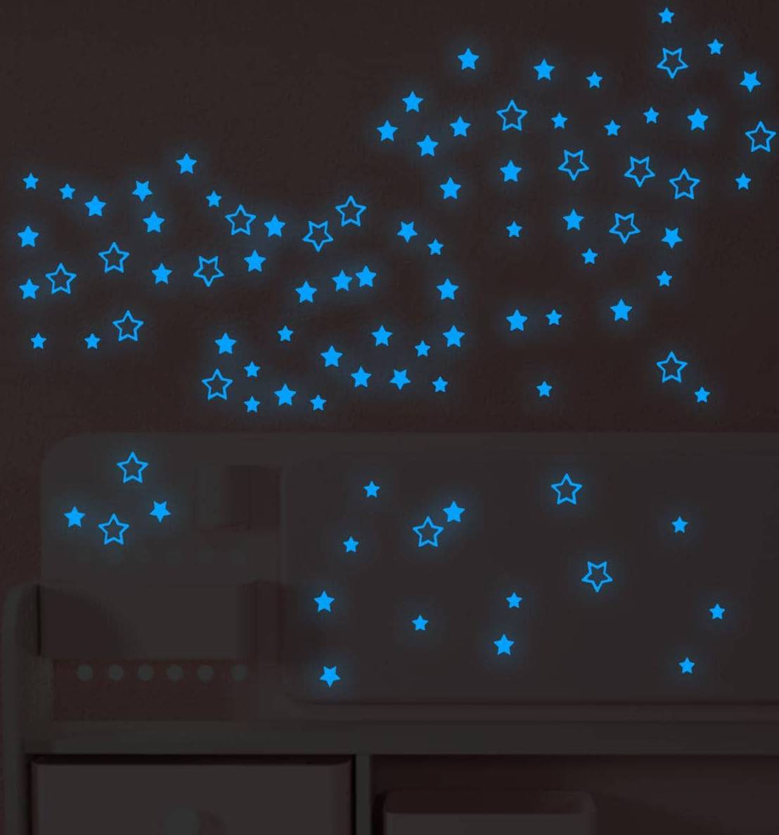 Shein 94pcs Star Pattern Glow In The Dark Wall Sticker