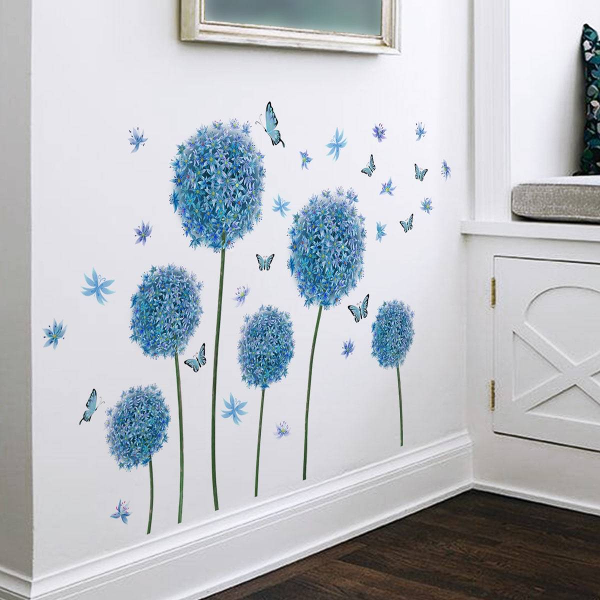 Shein 4pcs Butterfly & Dandelion Pattern Wall Sticker