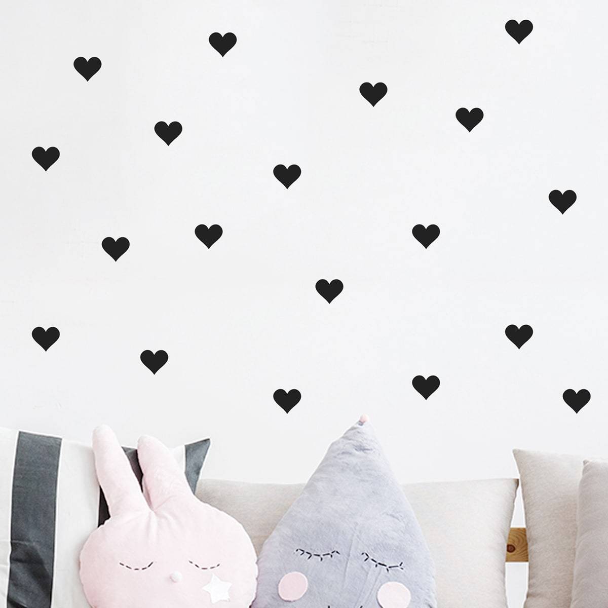 Shein 54pcs Heart Pattern Wall Sticker