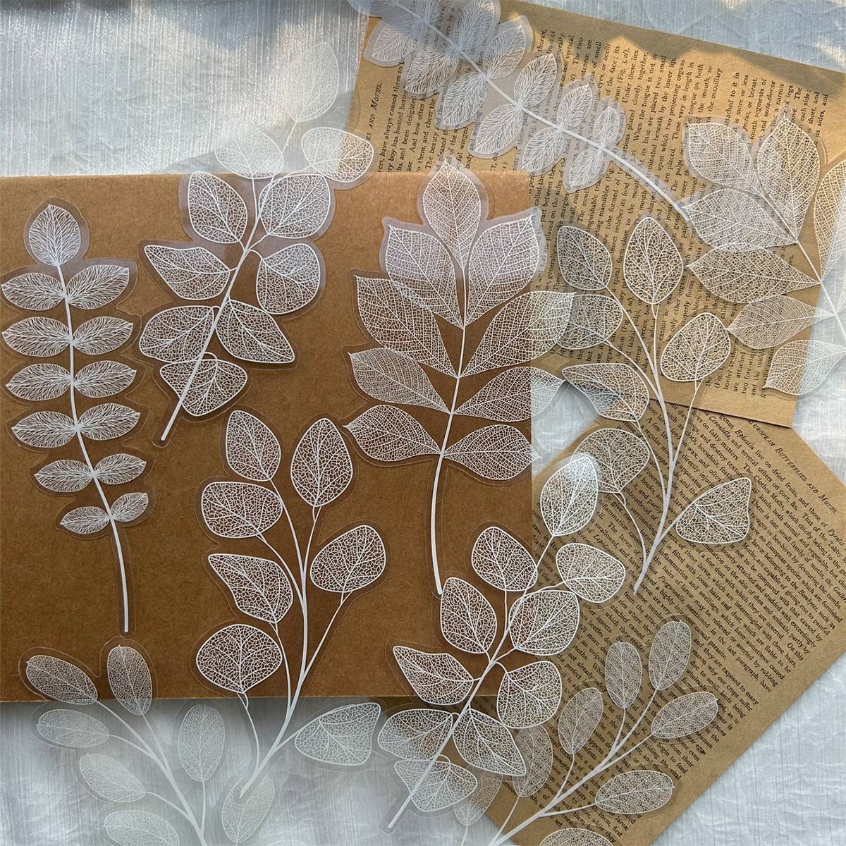Shein 10pcs Leaf Pattern Sticker Back To School