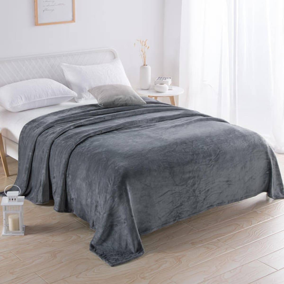 Shein 1pc Solid Color Filt Grå