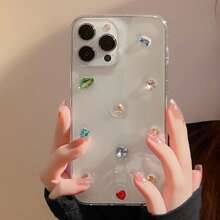 Shein Jess Rhinestone Decor Clear Phone Case