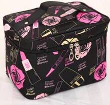 Shein Rose Pattern Foldable Toiletry Organizer