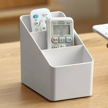 Shein 1pc Plastic Remote Control Storage Box, Minimalist Solid Color Wall Mounted Remote Control Holder For Home