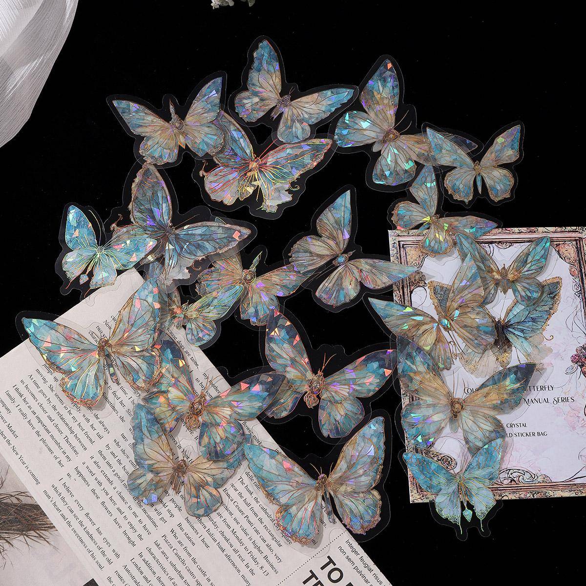 Shein 20pcs Butterfly Pattern Sticker, Creative Multi-purpose Decorative Sticker For Hand Account Decoration