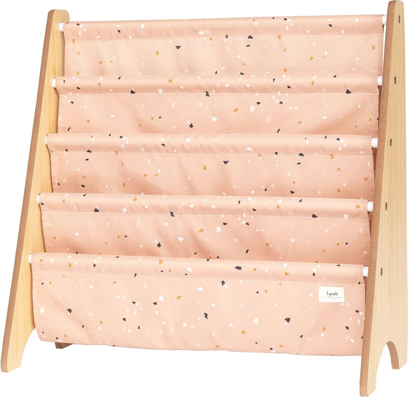 3 Sprouts Book Rack, Terrazzo/Clay
