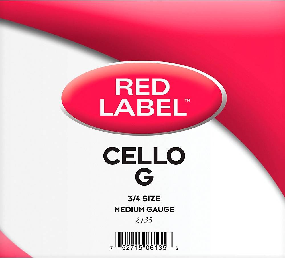 Super Sensitive Red Label Cello G String 3 4 Medium