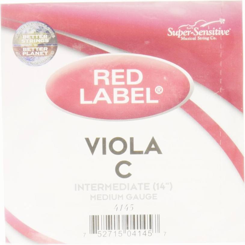 Super Sensitive Red Label Viola C String 14" Intermediate