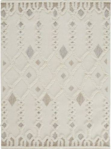 Feizy Rugs Anica Moroccan Wool Rectangular: White