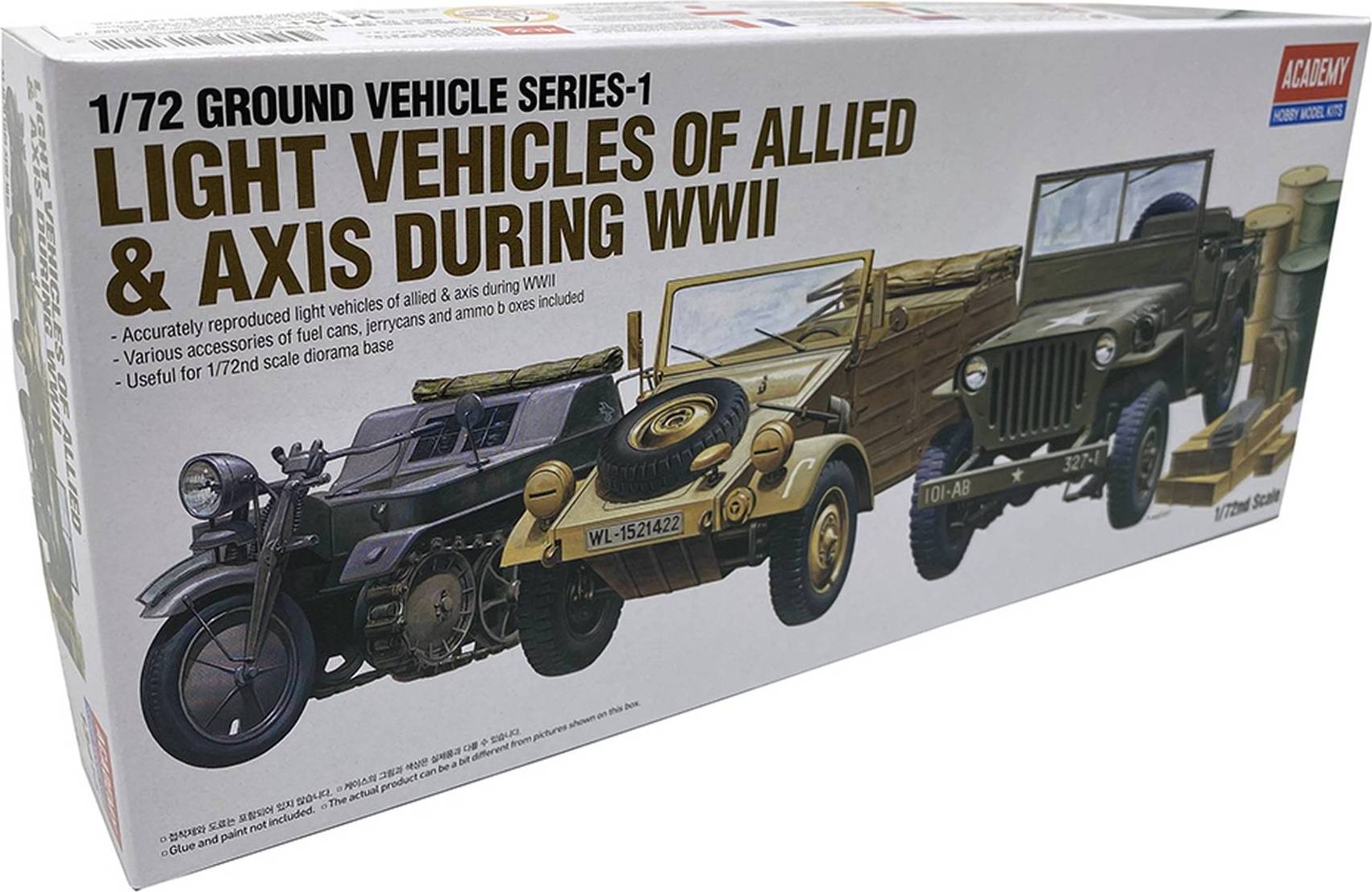 1/72 Scale WWII Ground Vehicle Set Model Kit