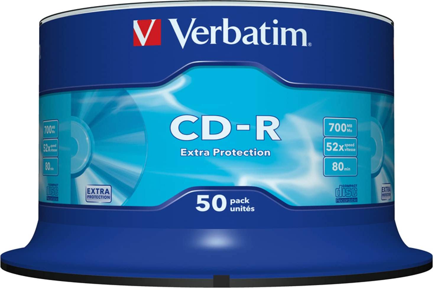 Verbatim 43351 700MB 52x Extra Protection CD-R 50 Pack Spindle