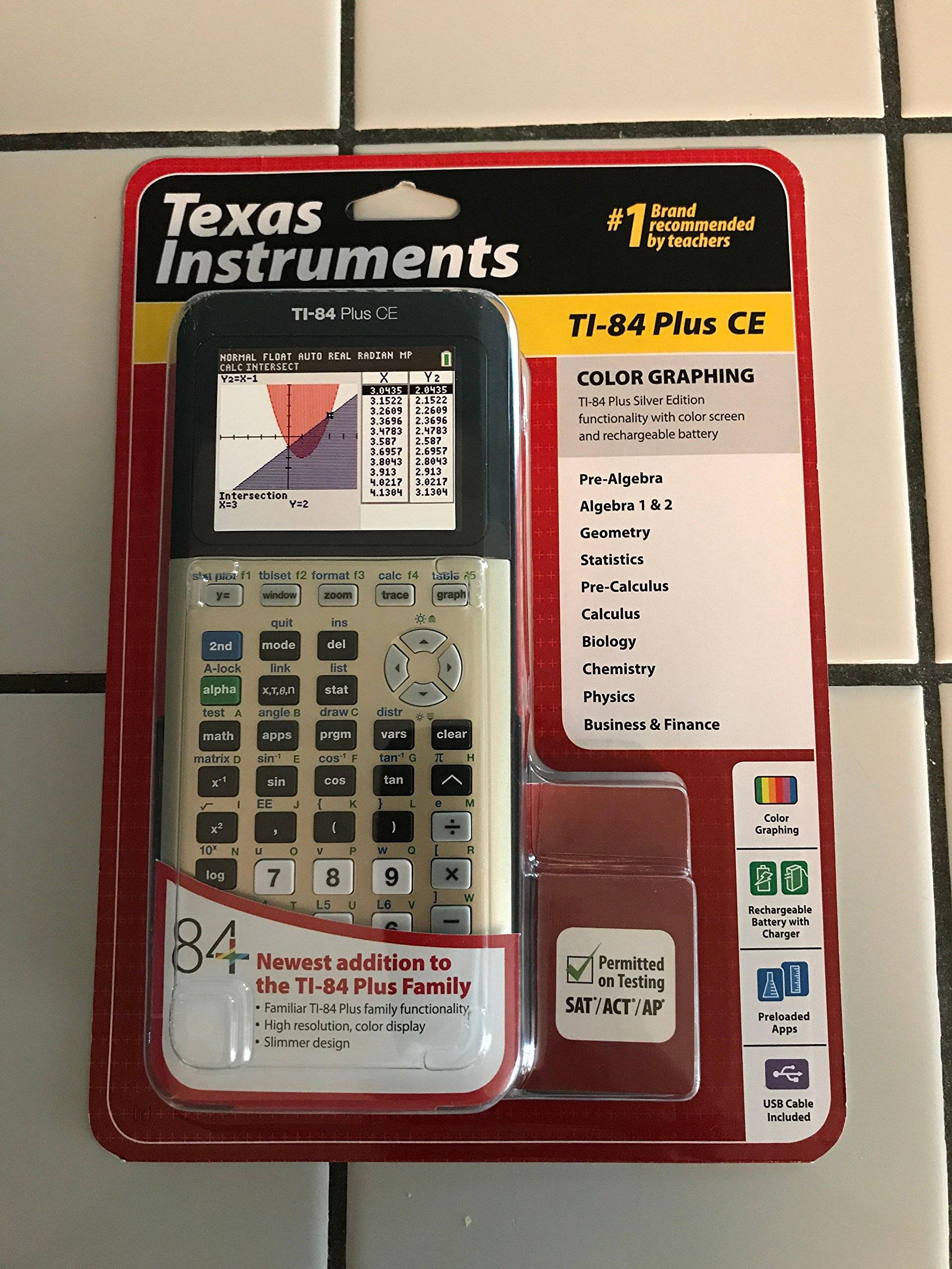 Texas instruments graphing calculator Texas Instruments TI-84 Plus CE Graphing Calculator, Gold
