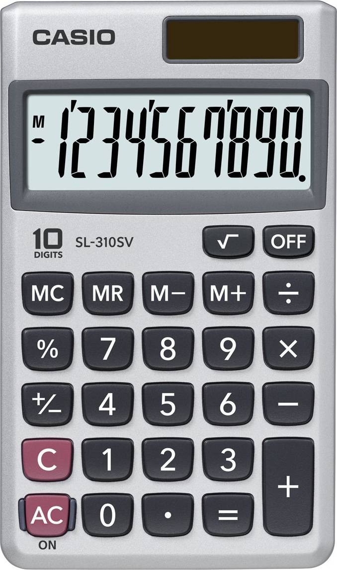 Calculator casio Casio SL-310SV, Solar Powered Standard Function Calculator