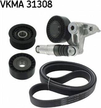 SKF Poly V-Ribbed Belt Set VKMA 31308