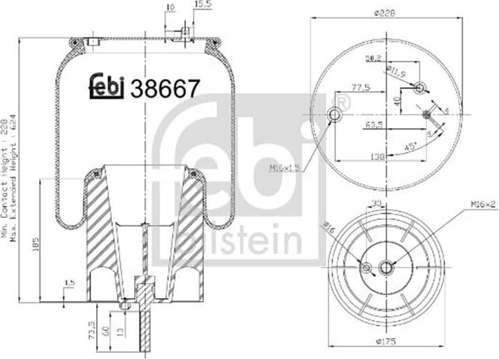 FEBI BILSTEIN Left Upper Radiator Hose Quick-Release Fastener