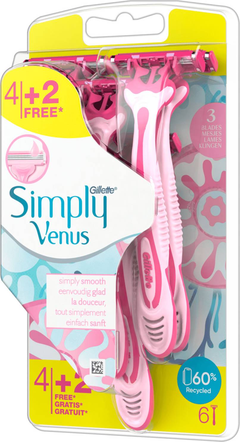 Gillette venus 3 Gillette Simply Venus 3 Disposable Razor 6-pack
