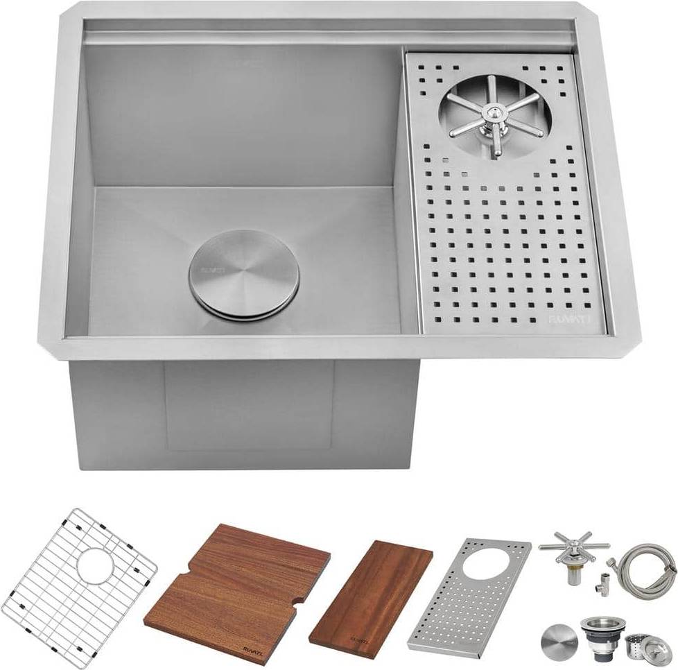 22 inch undermount kitchen sink Ruvati RVH8542ST
